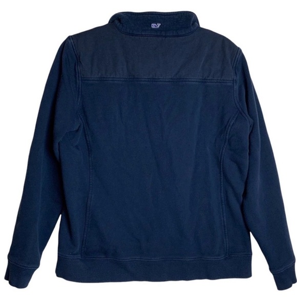 Vineyard Vines 1/2 Zip Shep Sweater Blue Size Women’s Medium - Picture 4 of 10